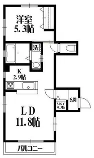 カルム小石川【1階】の間取り