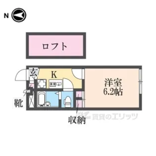 レオパレスハグレートマツ2【1階】の間取り