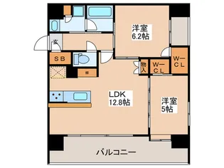 アジールコフレ新中野【6階】の間取り