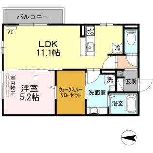 シャーロットダイアナ【3階】の間取り