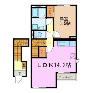 イーストヴィレッジ【2階】の間取り