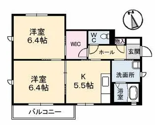 ベルナール サイ B棟【1階】の間取り