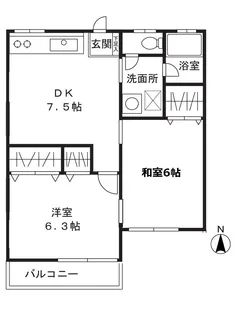 コーポヨコヤマ【2階】の間取り