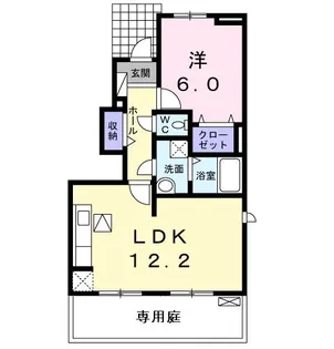 アクア勅使I【1階】の間取り