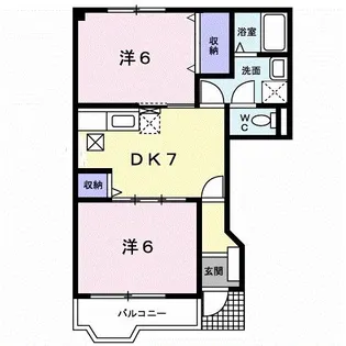 カーサ・ソレアード【1階】の間取り