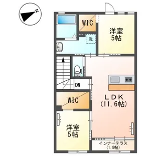 ラ・モンターニュ(La・Montagne)【2階】の間取り