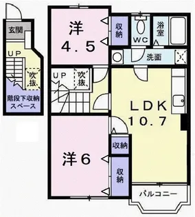 メゾン・プランティーク【2階】の間取り