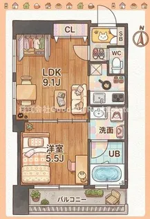 アーバンフラッツ西中島【11階】の間取り