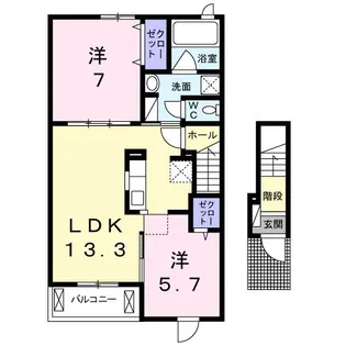 プレステージII【2階】の間取り