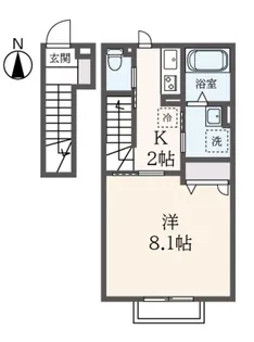 メゾン・ド・ボヌール【2階】の間取り