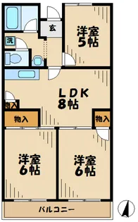 サングリーン沖【2階】の間取り
