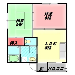 ハイツ梅町【2階】の間取り