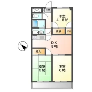 アルトラマンション茄子川B【3階】の間取り