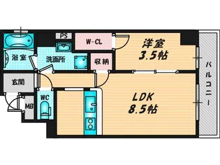 イーストレジデンス【7階】の間取り