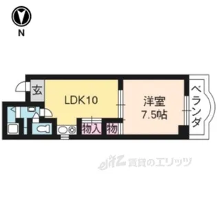 フルール梅小路【3階】の間取り
