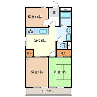 マンションメルヘン【1階】の間取り