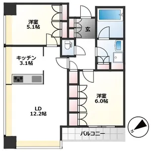 ステーションガーデンタワー【15階】の間取り
