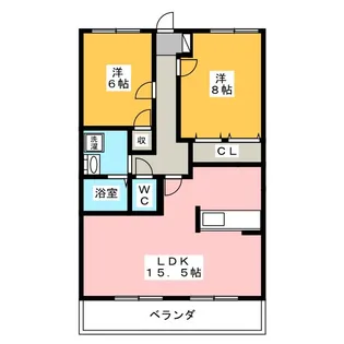 ハートフルマンション ウイル【5階】の間取り