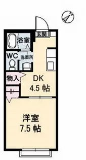 アンジュウ デヤ A棟【2階】の間取り