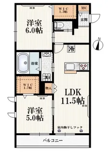 コートグランデI【3階】の間取り