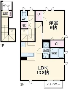 MariageA棟【2階】の間取り