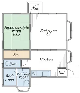 湘南パレス【1階】の間取り
