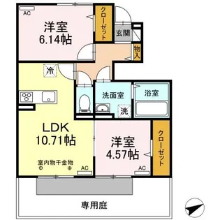 サクラメント牛津【1階】の間取り