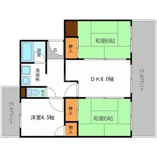 向山第一マンション【2階】の間取り