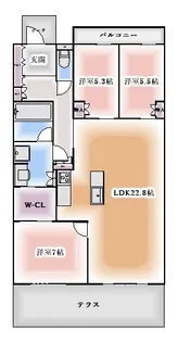 グランドメゾン熱田の杜【1階】の間取り