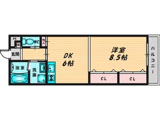 T-スクエア布施【2階】の間取り