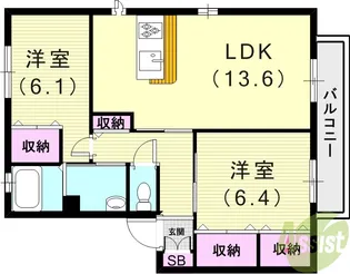 アンダンテ大久保A【2階】の間取り