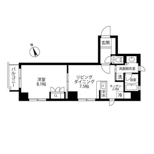 六本木セブン【8階】の間取り