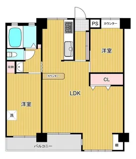 野庭団地5号棟【1階】の間取り