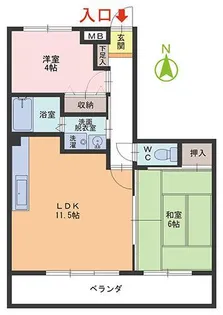 シュロス足羽【3階】の間取り