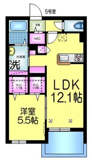 ブリーズ・ドゥ・メール船橋【1階】の間取り