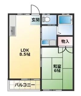 MP館 蒼い月【1階】の間取り
