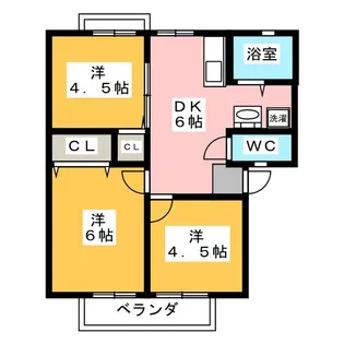 アーバン高坪【1階】の間取り