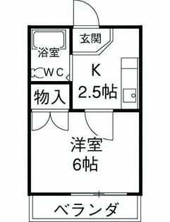 サンライズ須崎【4階】の間取り