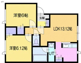 ベェルヴェル【1階】の間取り