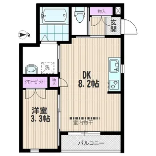 【へーベルメゾン】プレミール中里【2階】の間取り