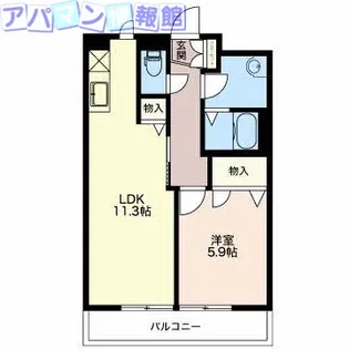 ベレオ南笹口I【1階】の間取り