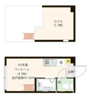 ハーモニーテラス豊島II【1階】の間取り