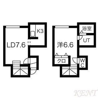 OKAP・V(オカップ・5)【2階】の間取り