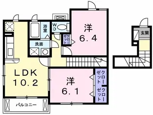 舞子坂ヒルズ【2階】の間取り