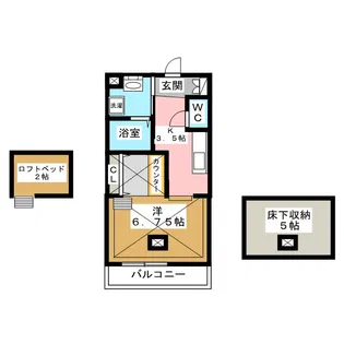 ルネスノワール【1階】の間取り