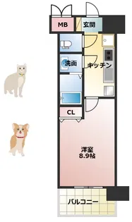スプランディッド京橋EAST【5階】の間取り
