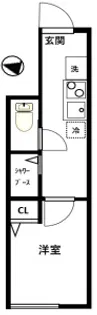 ソルナクレイシア明大前【1階】の間取り