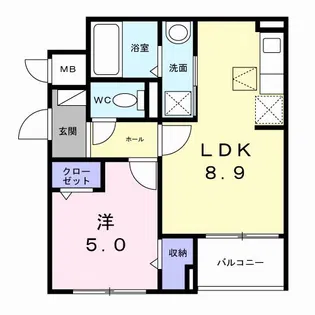 エアリーV【1階】の間取り
