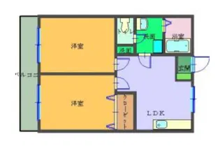 土方コーポ【3階】の間取り