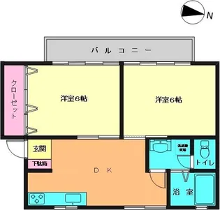 第一田中コーポラス【2階】の間取り
